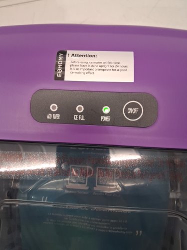 EUHOMY Countertop Ice Maker Machine with Handle, Basket and Scoop - MAKES 26LBS Per Day - purple (MODEL: IM-06e) image 6