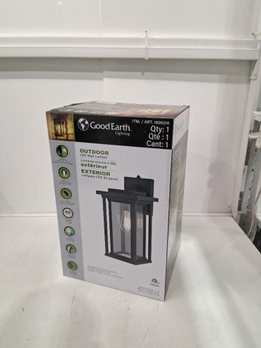 good earth lighting outdoor led wall lantern - 800LM - black (model : 1806310) image 2