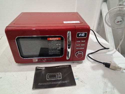 GALANZ RETRO STYLE COUNTERTOP MICROWAVE OVEN - 0.7CU.FT - red (MODEL: GLCMKZ07rdr07) image 3
