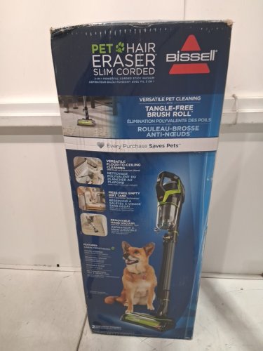 bissell pet hair eraser slim corded multi-surface vacuum cleaner - green/black (model: 2897c) image 2