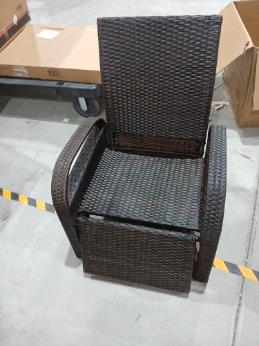Art to Real ATR Outdoor Wicker Reclining Chair - Navy Blue Cushion - (Model: A004BRNB) image 3
