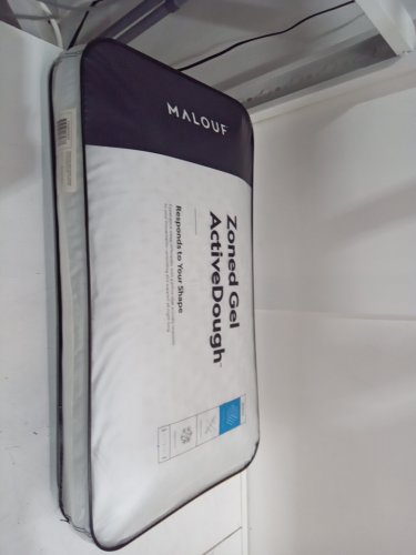 MALOUF Z Zoned ACTIVEDOUGH MID LOFT Pillow Infused with Temperature Regulating Gel - QUEEN - WHITE (model: ZZQQMPADZG) image 2