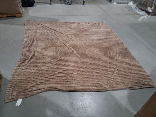 Bedsure Queen Blanket-soft & cozy faux fur-7.5FT x 7.5FT-brown taupe (model: Blanket-Chunky Corduroy) image 2