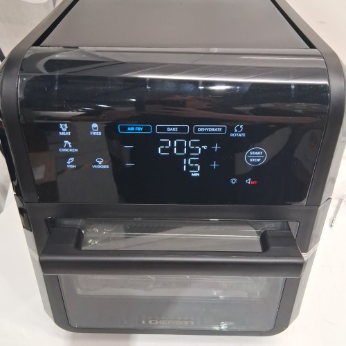 chefman 6-in-1 digital air fryer oven with touchscreen & dishwasher safe accessories - 12qt capacity - black (model: rj38-rdo-v12-ca) image 4