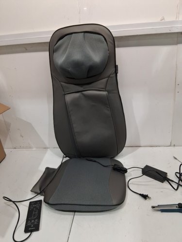 SNAILAX SHIATSU NECK & BACK MASSAGER MASSAGE CHAIR PAD WITH HEAT Grey (model: SL-233) image 4
