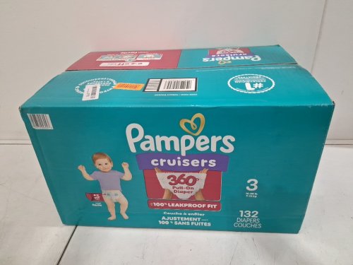 132PK PAMPERS PULL ON CRUISERS 360° 100% LEAKPROOF FIT DISPOSABLE BABY DIAPERS - SIZE 3 (16 - 28LBS) image 2