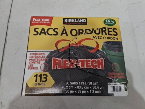 *aprox* 90PK KIRKLAND SIGNATURE FLEX-TECH GARBAGE BAGS - 30GAL - (model: 4163716) image 2