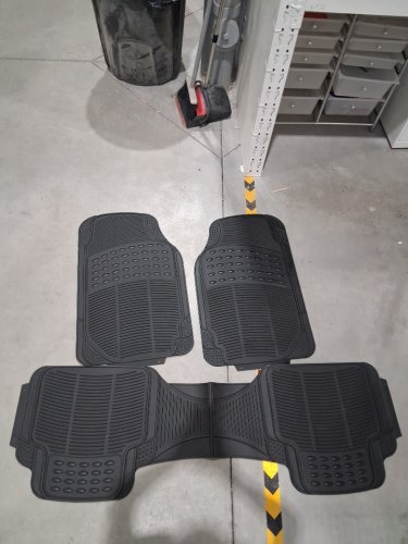 3PC FH GROUP HEAVY DUTY TRIMMABLE ALL-WEATHER CAR FLOOR MATS - Universal Fit - BLACK (MODEL: F11306-BLACK) image 3