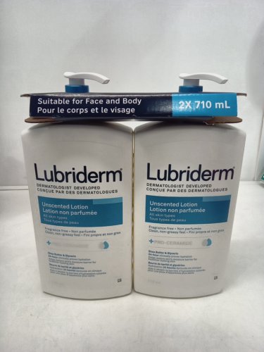 2PK lubriderm + pro-ceramide unscented lotion for all skin types - 710ml/EACH image 2