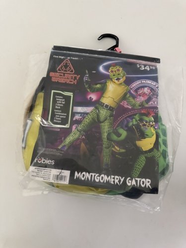3PC BOYS Five Nights at Freddy's Montgomery Gator Costume - SMALL (4-6) - green/yellow image 2