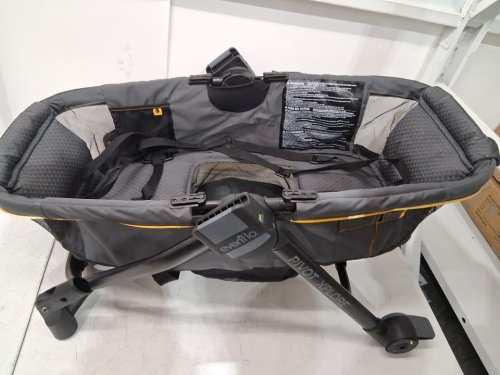 Evenflo pivot xplore adventurer all-terrain double stroller wagon with push or pull handle - grey/yellow - (model: 19162343) image 5