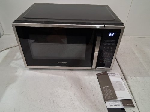CHEFMAN 10 power levels eco mode child safety lock countertop microwave - 1000W - 1.1 cu.ft - stainless steel - (MODEL:RJ55-SS-11-CK-CA) image 3