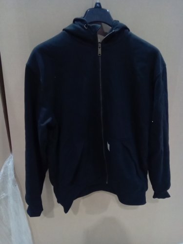 mens carhartt rain defender loose fit heavy weight full zip sweater - 2xl tall- black (style: ts0614-m) image 3