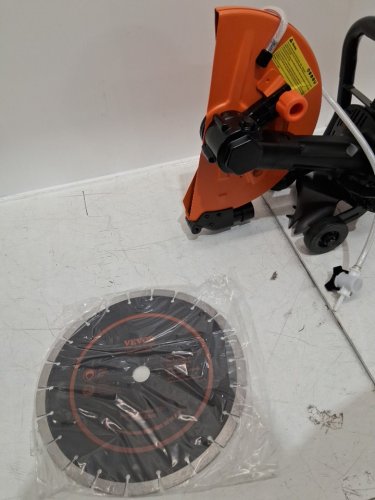 electric concrete saw with 15a motor water line pump - 12" blade & 4.5" max cutting depth - 1800w - orange (model: dc305) image 5