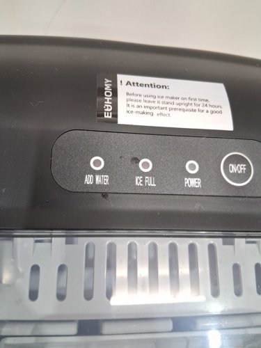 EUHOMY COUNTERTOP ICE MAKER MACHINE - MAKES 26LB/DAY - BLACK (MODEL: IM-06D / IM001-BBL-CAEH) image 5