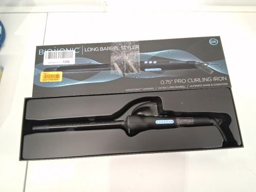 BIO IONIC LONG BARREL STYLER PRO CURLING IRON - 0.75"- BLUE/BLACK (MODEL: Z-FGTST-CL-0.75) image 3