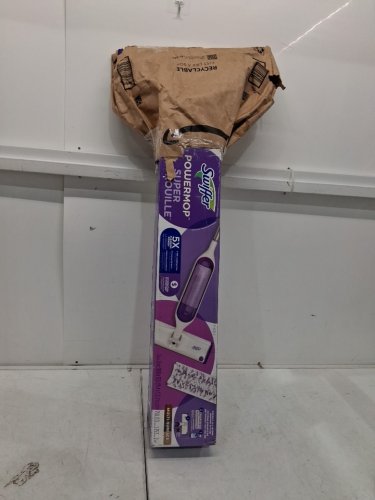 SWIFFER POWERMOP MULTI-SURFACE MOP KIT WITH 2 MOPPING PAD REFILLS, 1 FLOOR CLEANING SOLUTION WITH FRESH SCENT AND 2 BATTERIES - PURPLE AND WHITE image 4