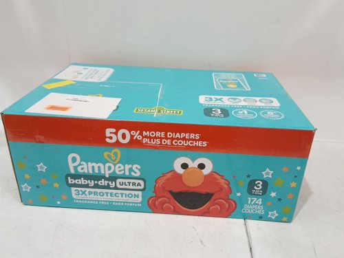 174pk pampers Baby Dry Ultra Diapers - size 3 (16-28lbs) - elmo image 2