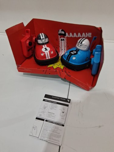 RED PLANET GROUP SHARPER IMAGE TOYS RC SPEED BUMPER RIVALS ROAD RAGE REMOTE CONTROL TOYS - RED/BLUE image 3