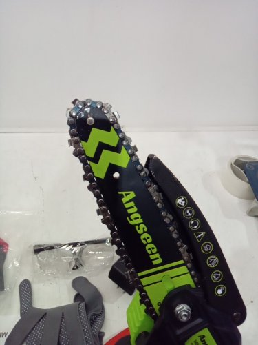 angseen cordless electric lightweight mini chainsaw - 6"/2000mah/850W- green/black (model: SY-LT05) image 4