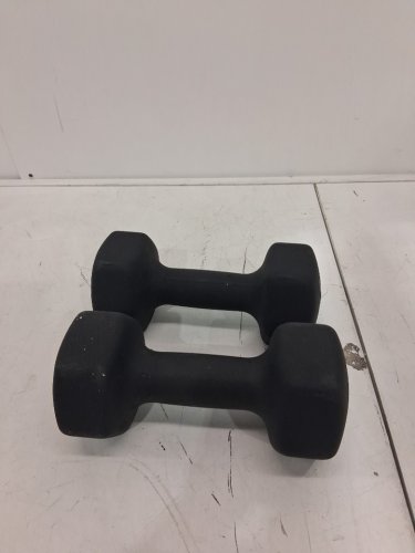 2PK Neoprene Dumbbell Weights For At Home - 12LBS - Black image 2