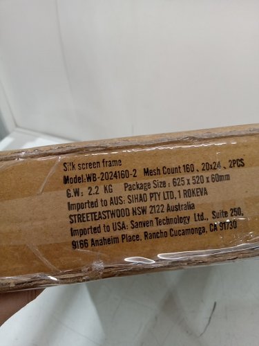 2PK Vevor Aluminum Silk Screen Printing Frames with 160 Count Mesh - 20" x 24" - SILVER(model: wb-2024160-2) image 3