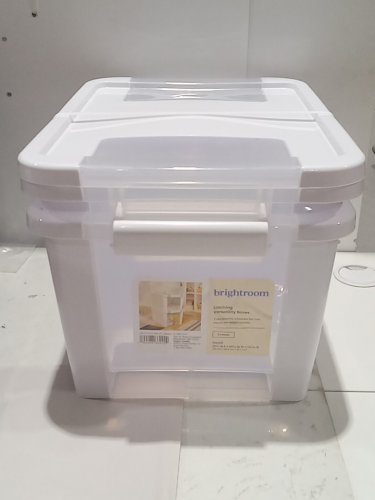 2PK brightroom latching versatility boxes with window - 14" x 10" x 7" - clear white image 2