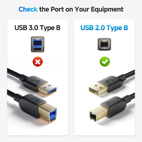 3pk CABLE MATTERS multi-purpose USB A2.0 TO B CABLE 1.8M/6FT - black (model: 200001-BLK-6X3) image 3