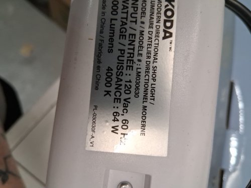 KODA Modern Directional Shop Light with Motion Sensor - 6000LM - 45" - WHITE (MODEL:LM030630) image 4
