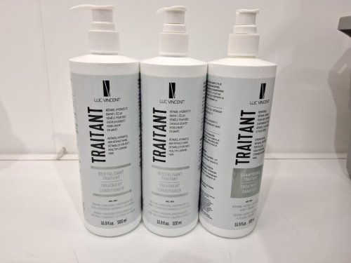 3PC LUC VINCENT TRAITANT TREATMENT shampoo + 2 conditioner set - 500ml/each image 2