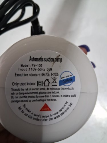 Universal Electric Air Pump Vacuum -55W - white (Model: FY-109) image 3