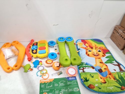 Move2Play 4-in-1 Baby Play Mat and Activity Center Gym, tummy time mat and walker - animal themed image 2