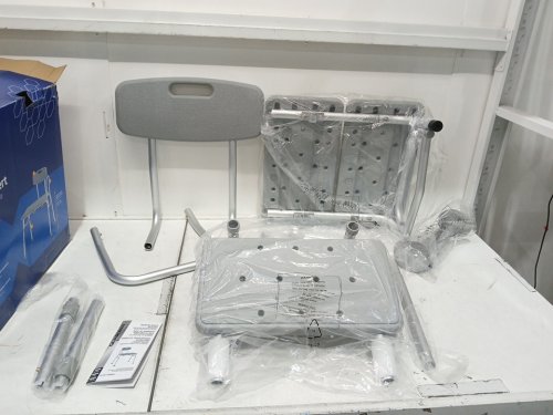 MEDLINE GUARDIAN bathtub TRANSFER BENCH WITH BACK support & suction feet - 400lbs capacity - GREY (MODEL: G3-100KBrX1) image 3