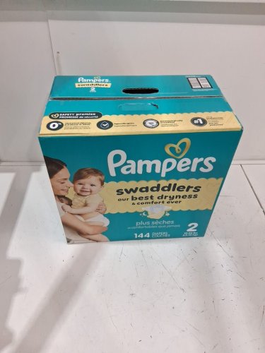 144PK PAMPERS SWADDLERS DISPOSABLE DIAPERS - SIZE 2 (12LBS -18LBS) image 2