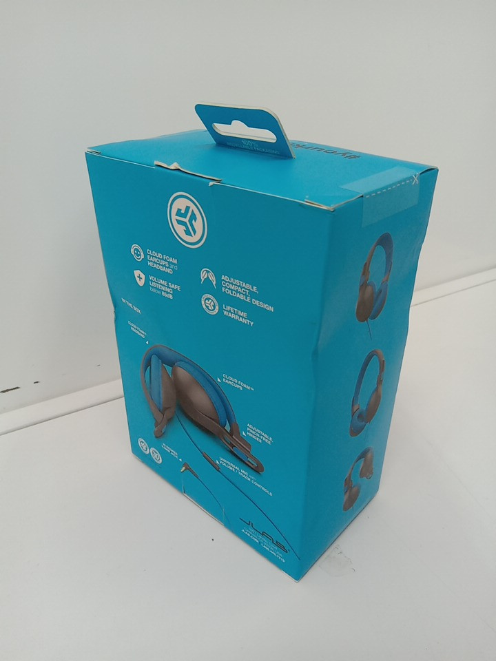 Jlab JBuddies Studio2 wired Volume Safe Folding Over-Ear Headphones - 85DB Max - Blue / Grey (Model: HKSTU2RGRYBLU122) image 3
