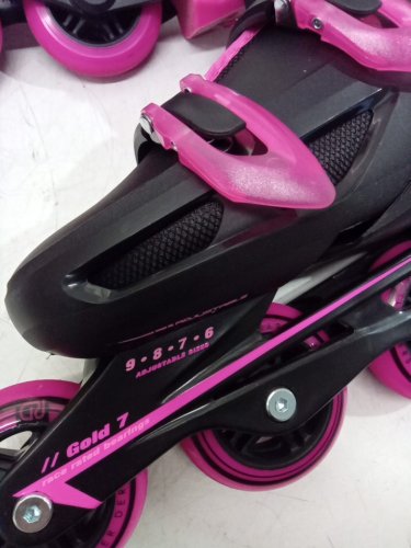 Roller Derby V-Tech 500 Adjustable Performance Inline Skates - 6-9 size - pink\black image 4