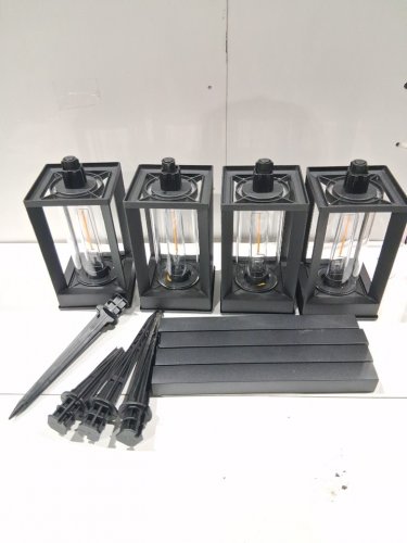 4PK naturally solar vintage style Led pathway light - 25lm - black (model: 1937955) image 3