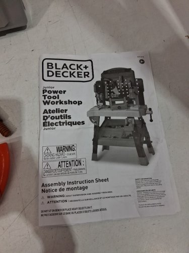 74pc black + decker junior power tool workshop - black/orange/grey (model : 81878) image 3