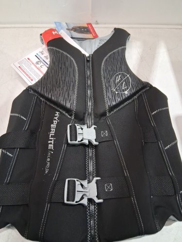 Men's Hyperlite Neoprene PFD Life Vest with Buckle Straps - Medium - Black/Grey (Model: 3246/1819494) image 2