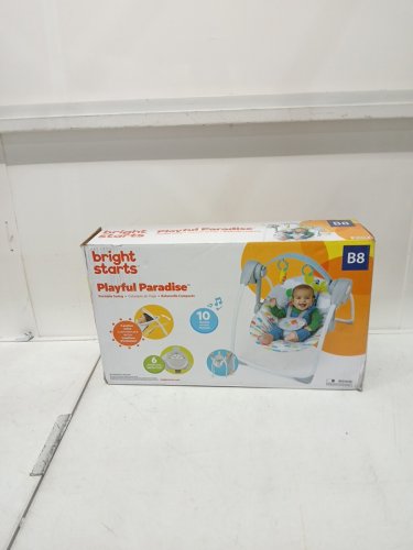 BRIGHT STARTS PLAYFUL PARADISE PORTABLE AUTOMATIC BABY SWING WITH MUSIC image 2