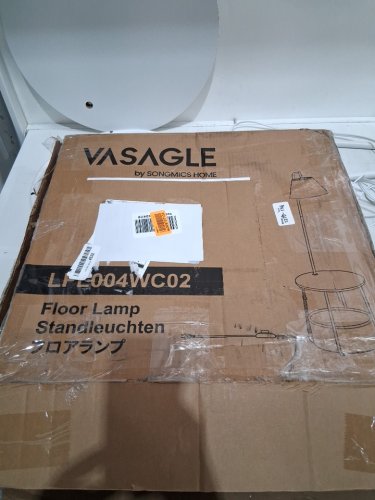 VASAGLE LILEA Collection Small Round Side End Table light with Fabric Basket-  matte white (model:ULFL004WC02)) image 2