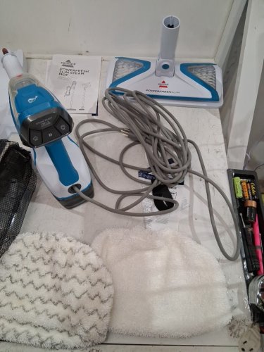 BISSELL 3-IN-1 POWERFRESH SLIM STEAM MOP CLEANER WITH ACCESSORIES TOOLS - BLUE/WHITE -  (MODEL: 2075B) image 5