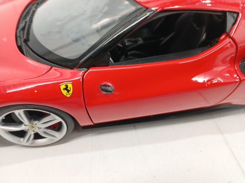 Ferrari BURAGO 296 GTB Hybrid 830HP V6 2021 Rosso Corsa Toy Model Car - 1:18 - Red (Model: BU16018CAR) image 4