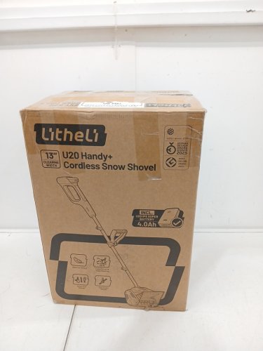 LITHELI CORDLESS BRUSHLESS BATTERY POWERED SNOW SHOVEL - 13" - 20V - Orange (MODEL: EGR090040) image 2