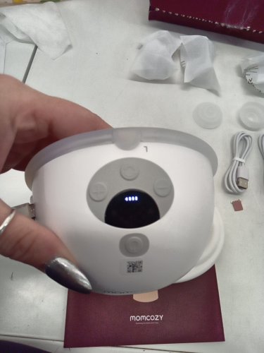 momcozy m5 smart wearable breast pumps with app control - white (model: bp380) image 8