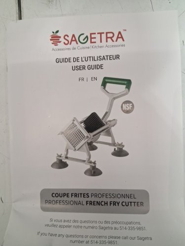Sagetra french fry press cutter with accessories - steel/green - (Model: 5710300) image 4