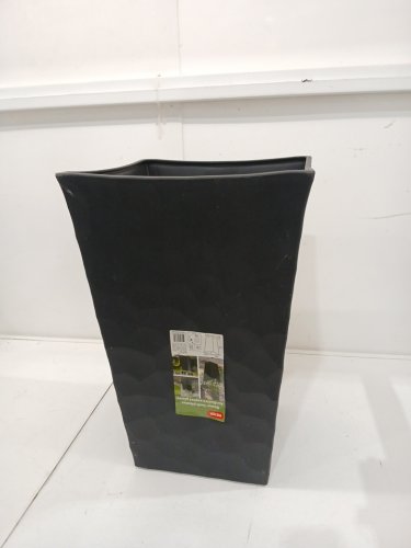 Keter Stone-look Tapered Planter - 22.5" - black (MODEL: 1992432) image 2