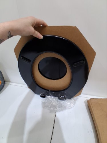 Mayfair by Bemis Cameron Round Enameled Wood Toilet Seat - 17.24" x 14.38" - black - (model: 841ec 047) image 4