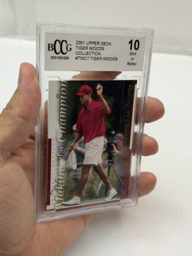 BCCG GRADED MINT 10 OR BETTER 2001 UPPER DECK TIGER WOODS #TWC7 CARD image 4