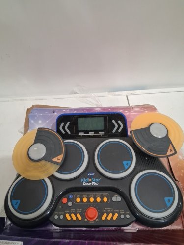 vtech kidi star drum pad - 20 drum styles- bluetooth connection - headphone connection - ages 5+ - black (model: 80-572600) image 3